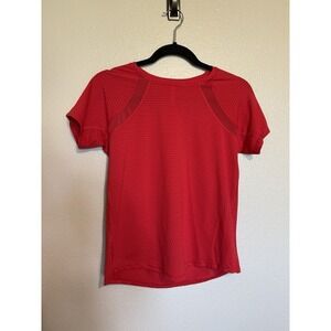 Athleta Shirt Women Extra Small Red Athletic Outdoors Gym Casual Ladies A2*